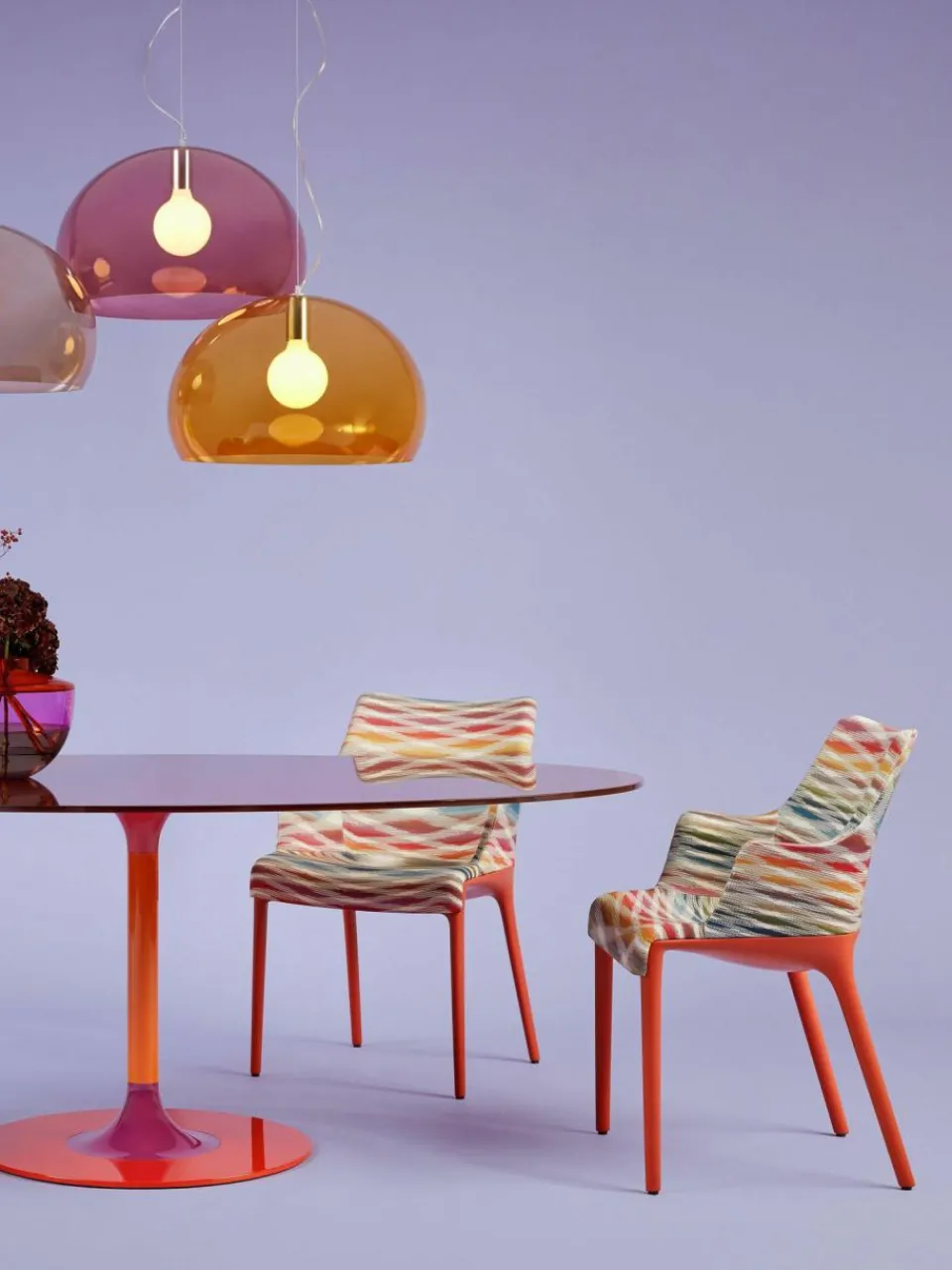 Kartell Kunststoff-Armlehnstuhl Eleganza Missoni