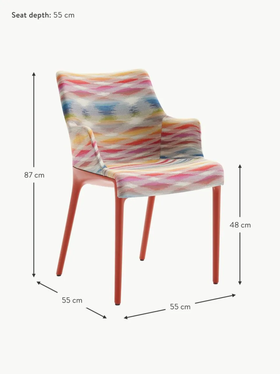 Kartell Kunststoff-Armlehnstuhl Eleganza Missoni