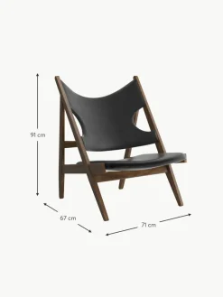 Audo Copenhagen Leder-Loungesessel Knitting