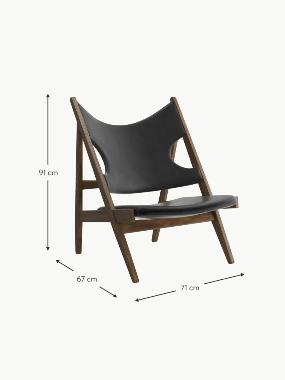 Audo Copenhagen Leder-Loungesessel Knitting