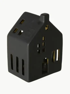 Westwing LED-Lichthaus Hygga aus Porzellan, H 14 cm