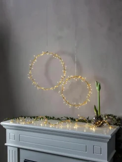 Star Trading LED-Weihnachtskranz Winny mit Timerfunktion, Ø 38 cm