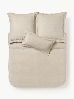 Westwing Collection Leinen-Bettdeckenbezug Linna mit Stehsaum