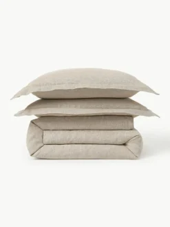 Westwing Collection Leinen-Bettdeckenbezug Linna mit Stehsaum