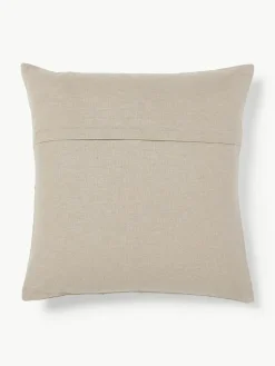 Westwing Collection Leinen-Kissenhülle Malia in Beige mit Strukturmuster