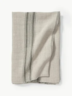 HKLIVING Leinen-Tischdecke Striped