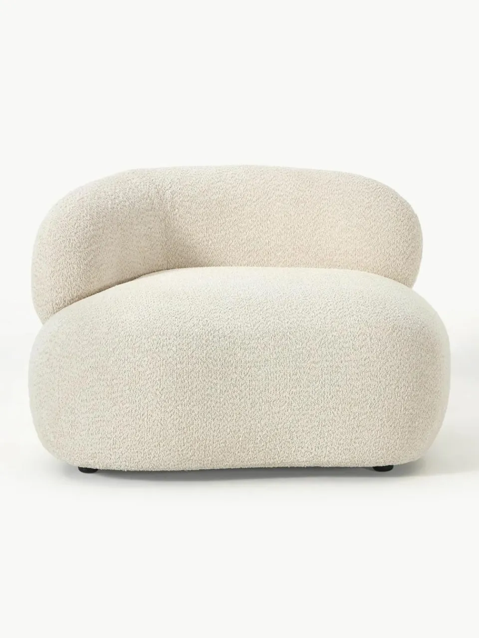Westwing Collection Loungesessel Alba aus Teddy-Bouclé