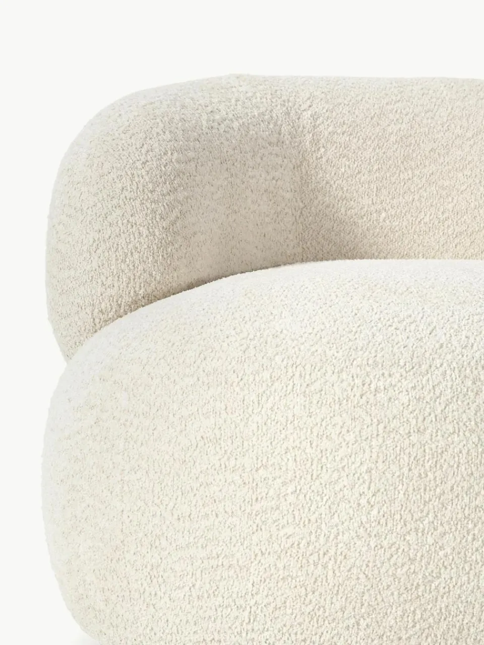 Westwing Collection Loungesessel Alba aus Teddy-Bouclé