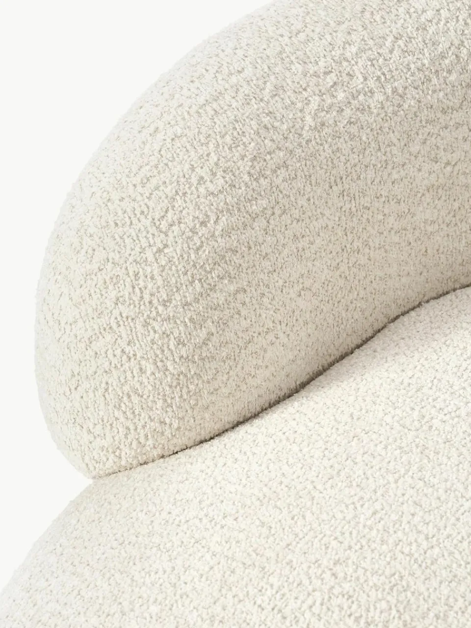 Westwing Collection Loungesessel Alba aus Teddy-Bouclé