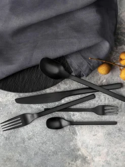 Villeroy & Boch Matt gebürstetes Besteck-Set Manufacture Rock, 4 Personen (20-tlg.)