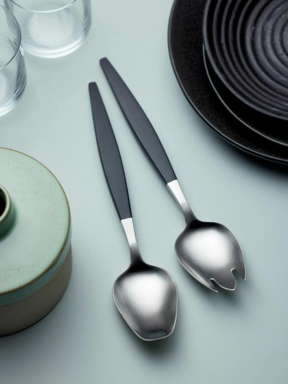 Gense Matt gebürstetes Salatbesteck Focus de Luxe