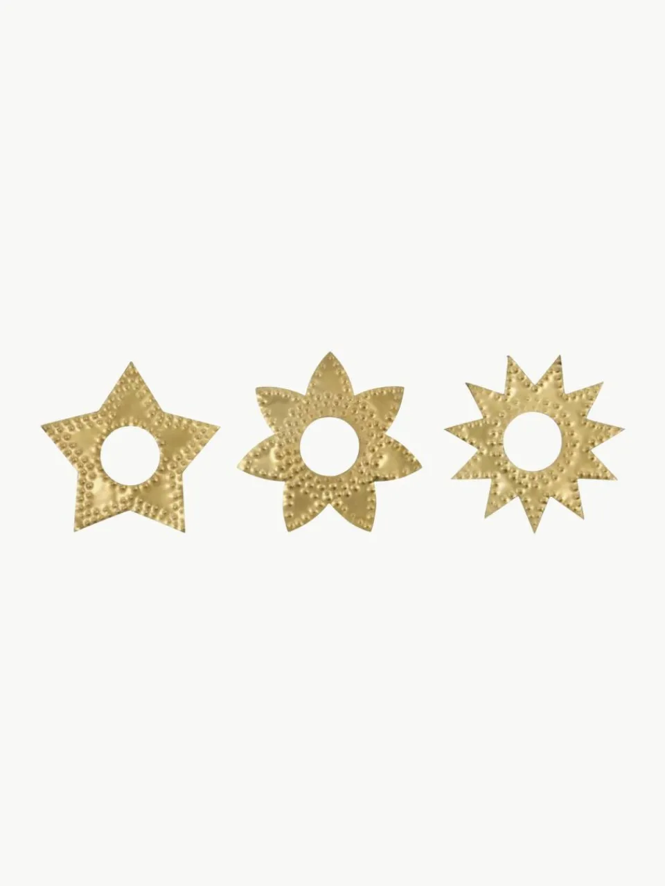 House Doctor Messing-Kerzenhalter Star, 3er-Set