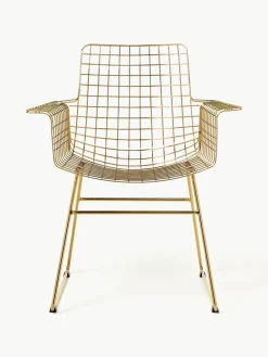 HKLIVING Metall-Armlehnstuhl Wire