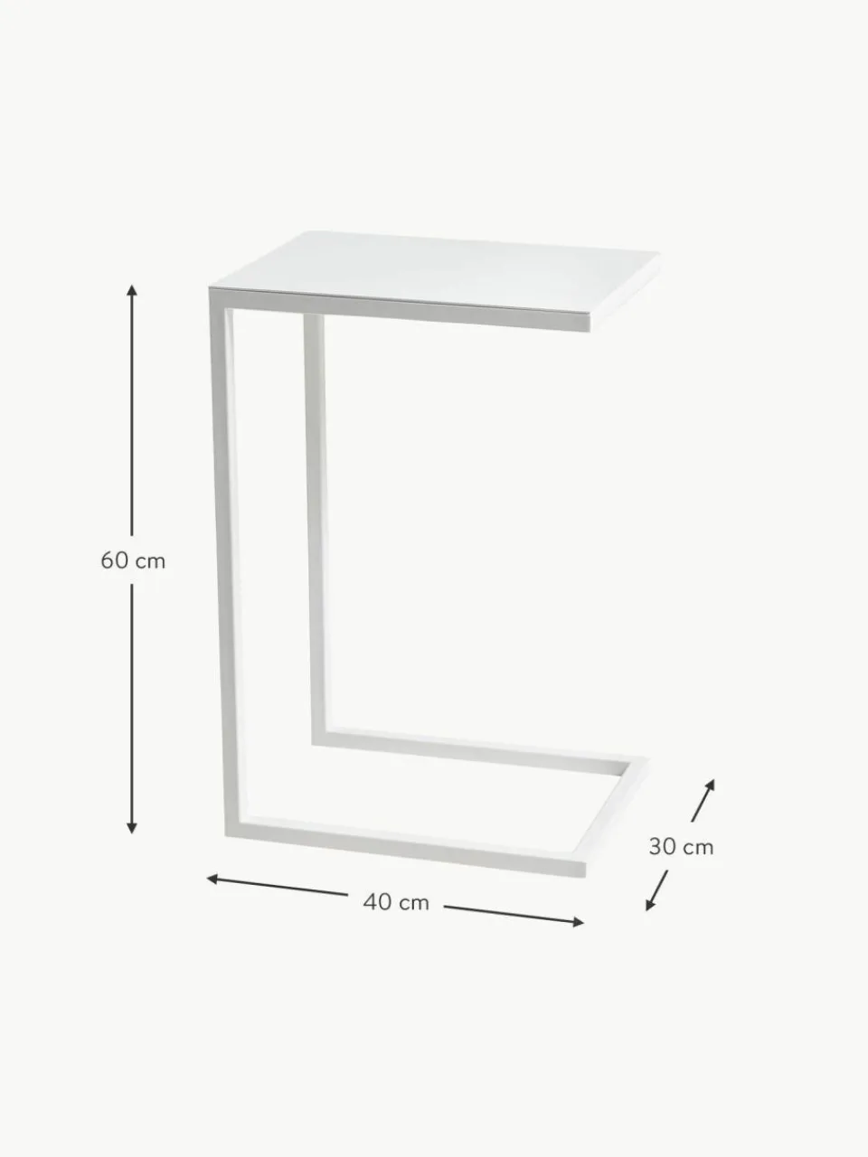 Westwing Metall-Beistelltisch Lupe