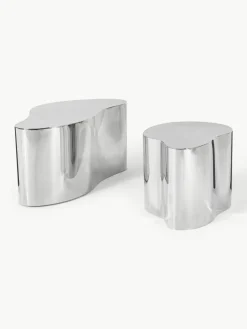 Westwing Collection Metall-Beistelltische Dale in organischer Form, 2er-Set