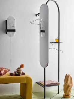 Bloomingville Metall-Garderobe Belen mit verstellbarem Spiegel
