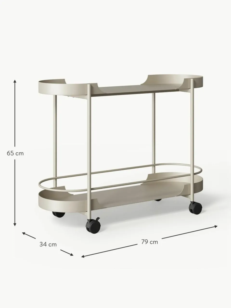 Westwing Collection Metall-Servierwagen Taru