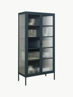 Mustard Made Metall-Vitrine The Collector mit geriffeltem Glas