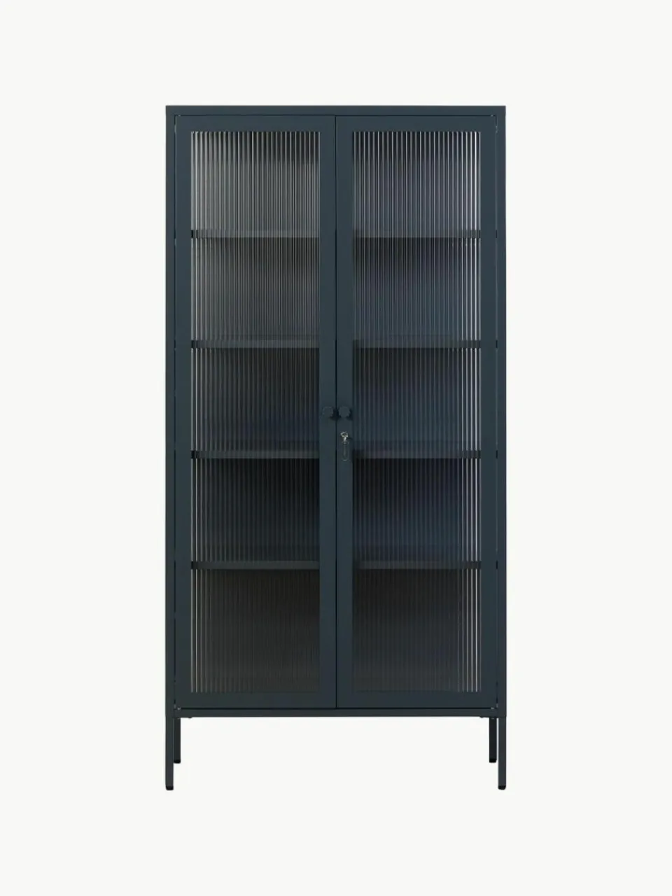 Mustard Made Metall-Vitrine The Collector mit geriffeltem Glas
