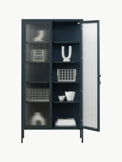 Mustard Made Metall-Vitrine The Collector mit geriffeltem Glas