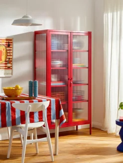Mustard Made Metall-Vitrine The Collector mit geriffeltem Glas