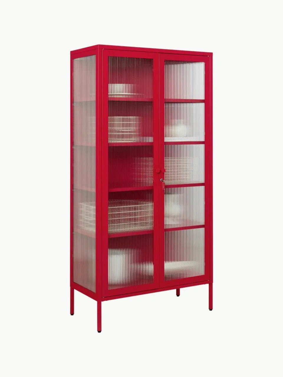 Mustard Made Metall-Vitrine The Collector mit geriffeltem Glas