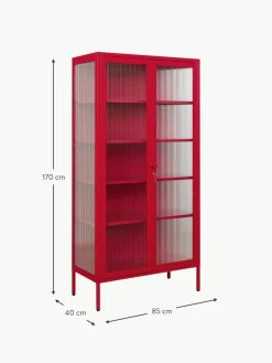 Mustard Made Metall-Vitrine The Collector mit geriffeltem Glas
