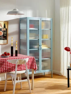 Mustard Made Metall-Vitrine The Collector mit geriffeltem Glas