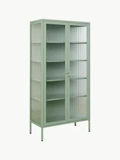 Mustard Made Metall-Vitrine The Collector mit geriffeltem Glas