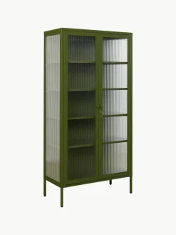Mustard Made Metall-Vitrine The Collector mit geriffeltem Glas
