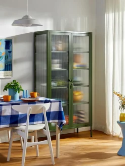 Mustard Made Metall-Vitrine The Collector mit geriffeltem Glas