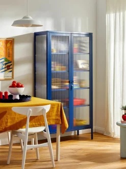 Mustard Made Metall-Vitrine The Collector mit geriffeltem Glas