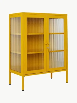 Mustard Made Metall-Vitrine The Mixer mit geriffeltem Glas