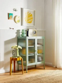 Mustard Made Metall-Vitrine The Mixer mit geriffeltem Glas