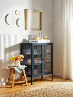 Mustard Made Metall-Vitrine The Mixer mit geriffeltem Glas