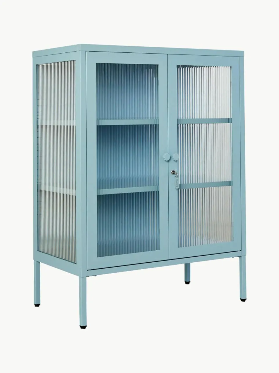 Mustard Made Metall-Vitrine The Mixer mit geriffeltem Glas