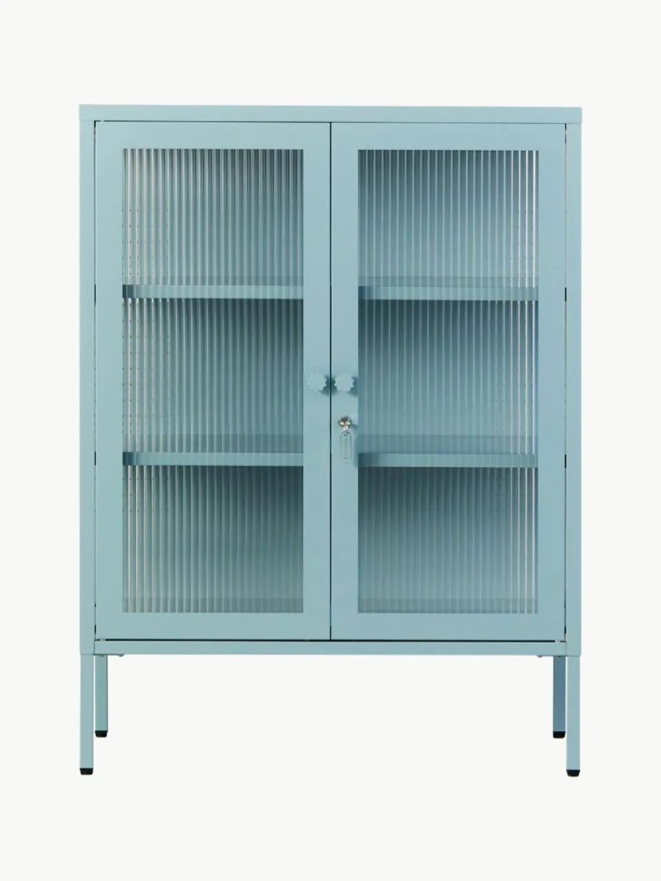 Mustard Made Metall-Vitrine The Mixer mit geriffeltem Glas