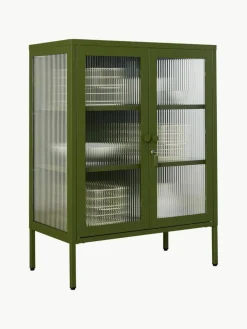 Mustard Made Metall-Vitrine The Mixer mit geriffeltem Glas