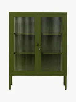 Mustard Made Metall-Vitrine The Mixer mit geriffeltem Glas