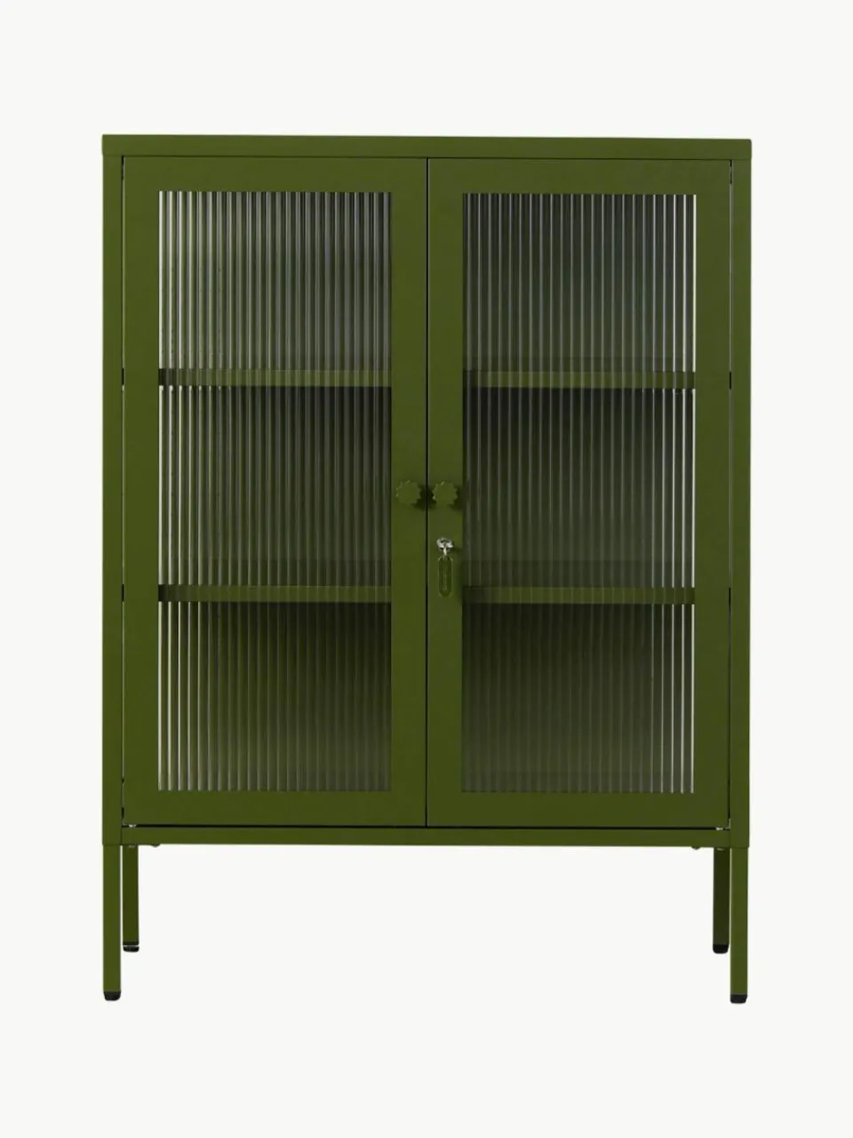 Mustard Made Metall-Vitrine The Mixer mit geriffeltem Glas