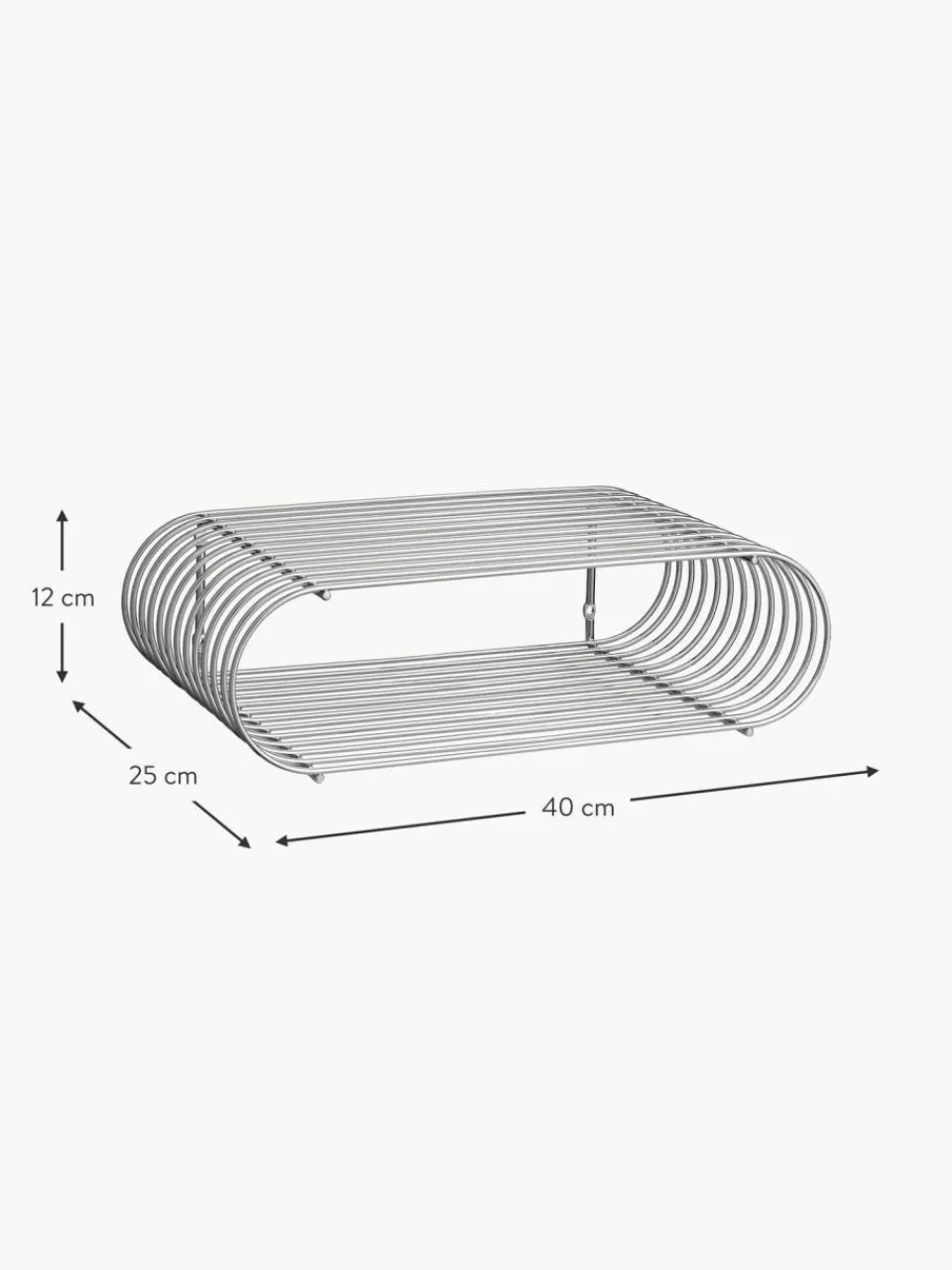 Aytm Metall-Wandregal Curva, B 40 cm