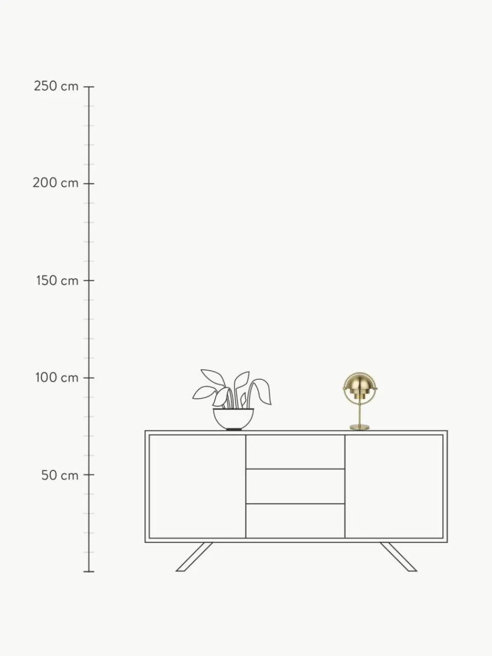 GUBI Mobile dimmbare Tischlampe Multi-Lite, verstellbar