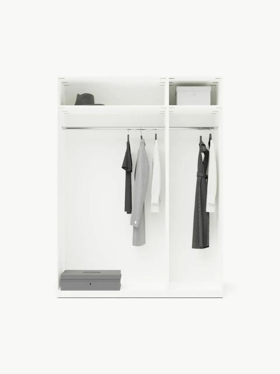 Westwing Collection Modularer Drehtürenschrank Leon, 150 cm Breite, mehrere Varianten