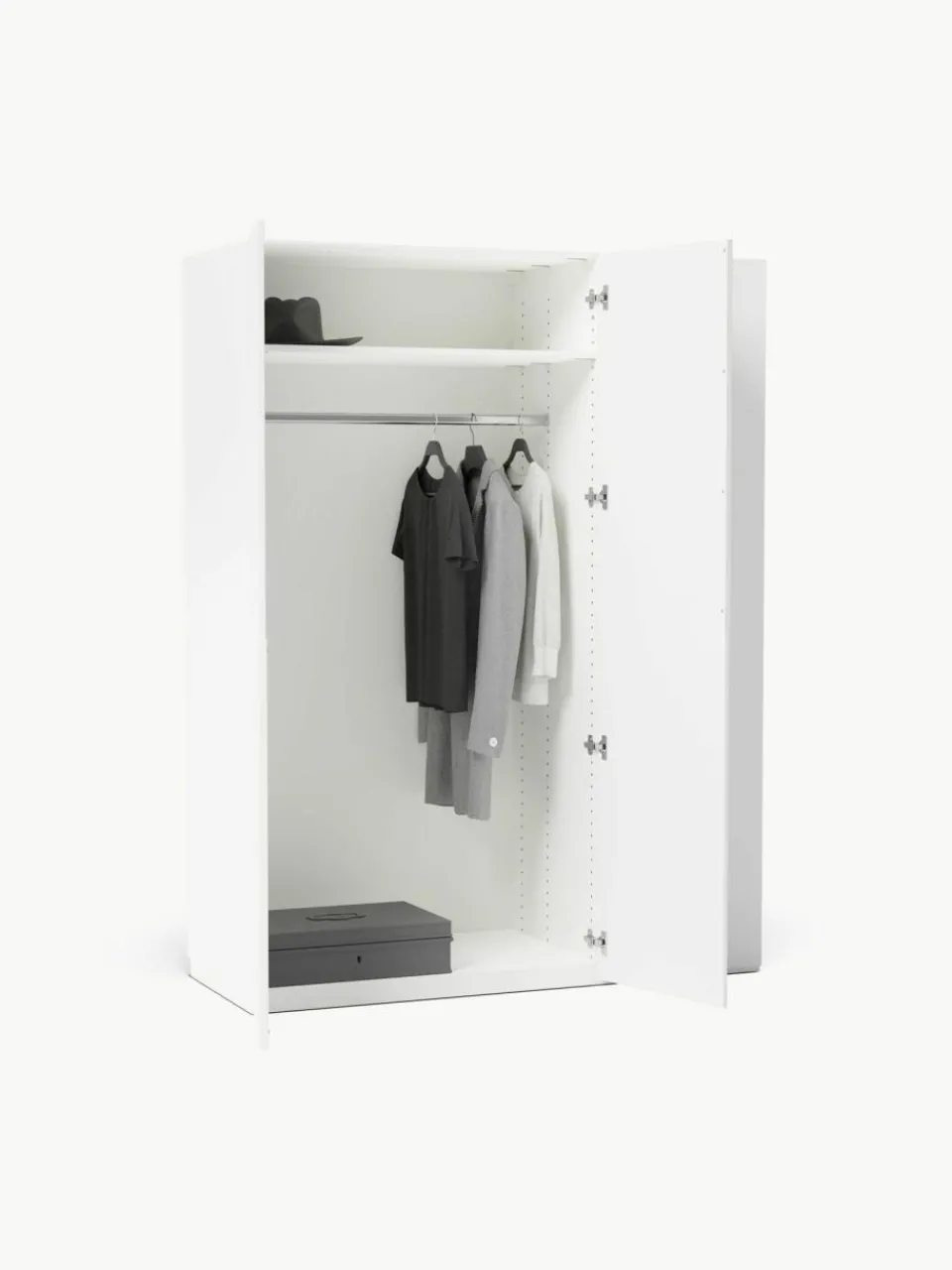 Westwing Collection Modularer Drehtürenschrank Leon, 150 cm Breite, mehrere Varianten