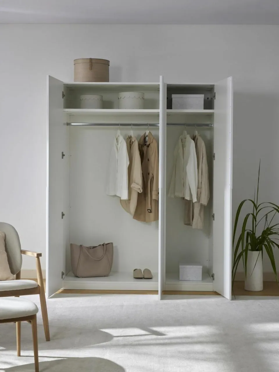 Westwing Collection Modularer Drehtürenschrank Leon, 150 cm Breite, mehrere Varianten