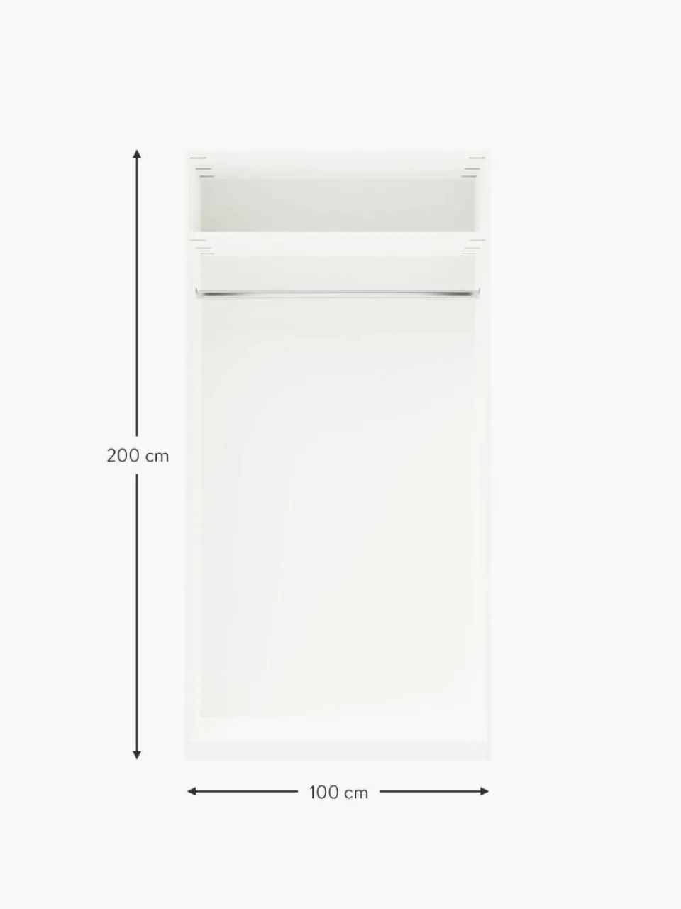 Westwing Collection Modularer Drehtürenschrank Charlotte, 100 cm Breite, mehrere Varianten