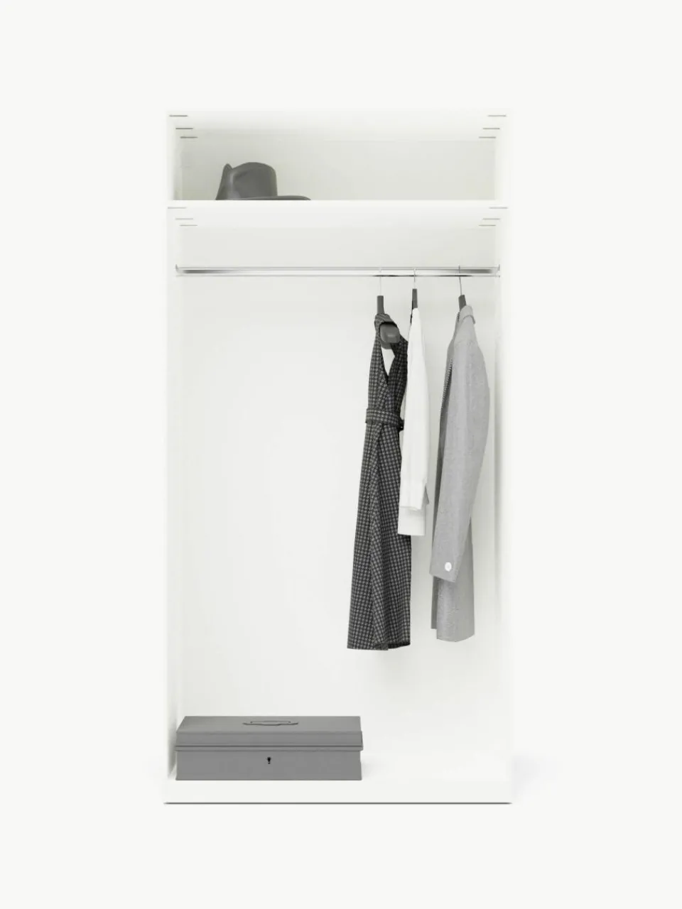 Westwing Collection Modularer Drehtürenschrank Charlotte, 100 cm Breite, mehrere Varianten