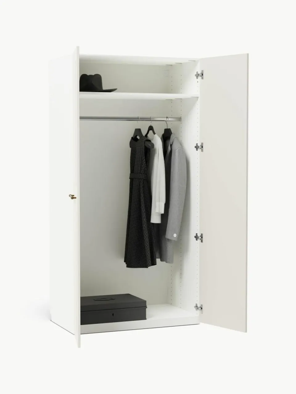 Westwing Collection Modularer Drehtürenschrank Charlotte, 100 cm Breite, mehrere Varianten