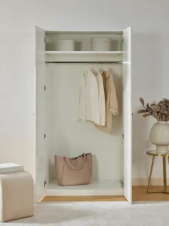 Westwing Collection Modularer Drehtürenschrank Charlotte, 100 cm Breite, mehrere Varianten