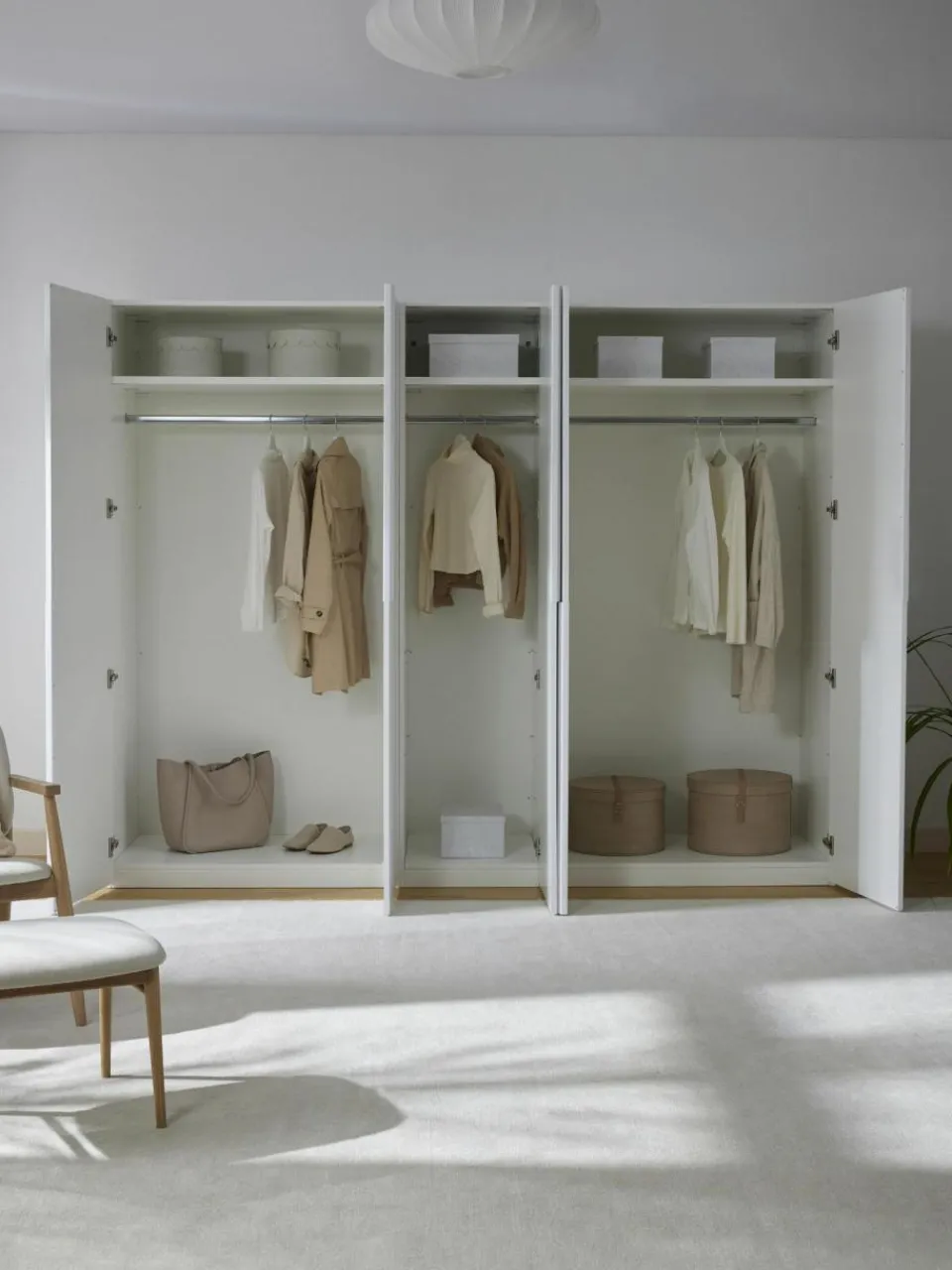 Westwing Collection Modularer Drehtürenschrank Leon, 250 cm Breite, mehrere Varianten